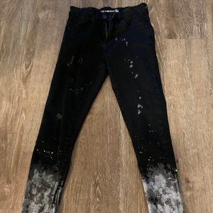 Crysp Denim Black Paint Splatter Jeans